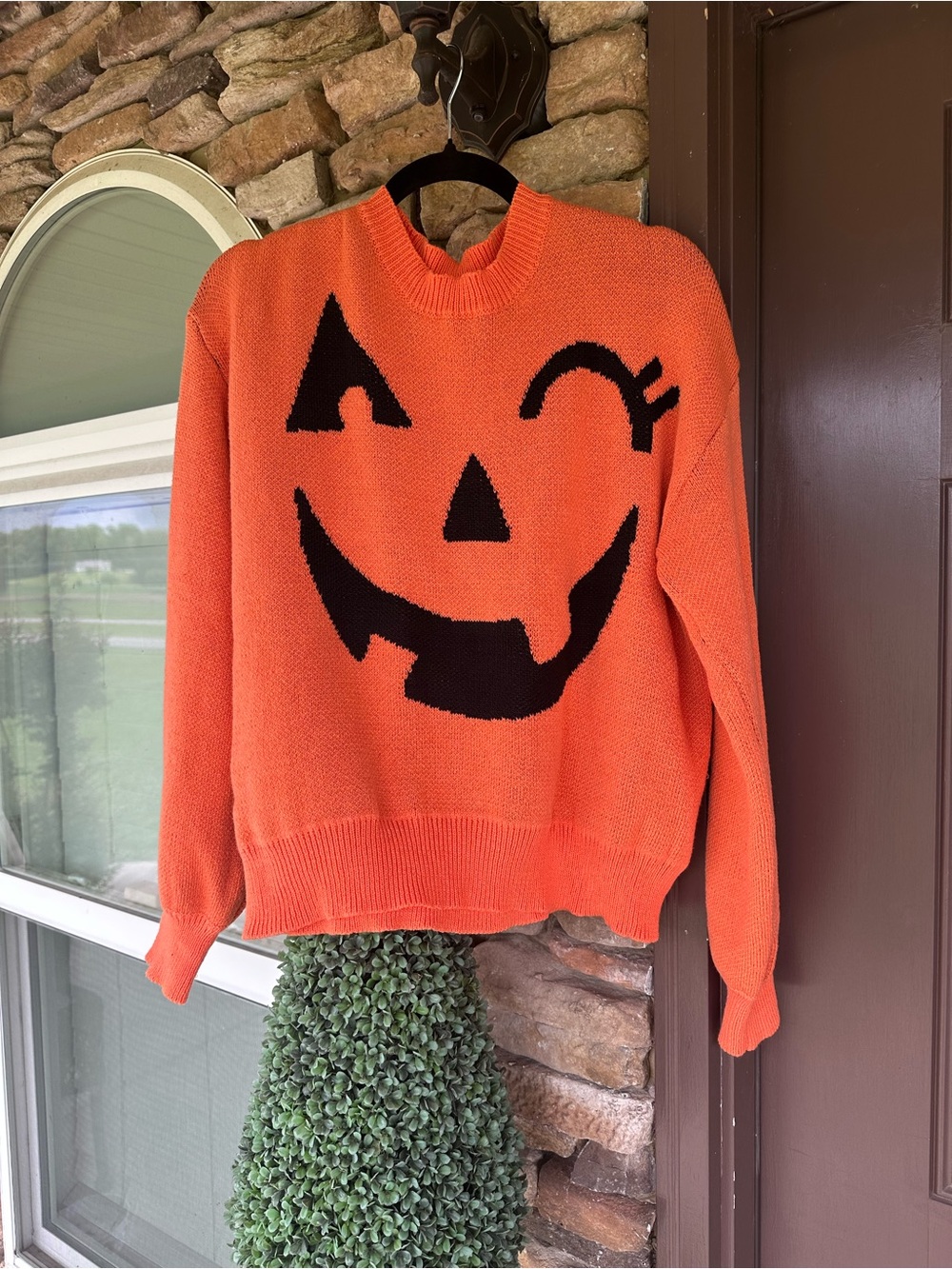 Miss Sparkling Pumpkin w/Eyelashes Sweater-NEW, Large, SOLD OUT STYLE!!!